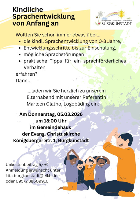 Plakat für Elternabend